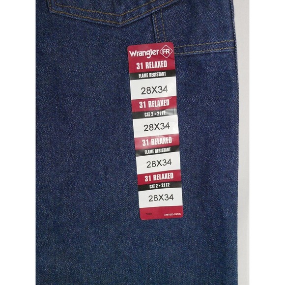 Wrangler 10FR31MWZ 31 Relaxed CAT 2 - 2112 FR Flame Resistant Jeans ~ Size 28x34 - Picture 5 of 15